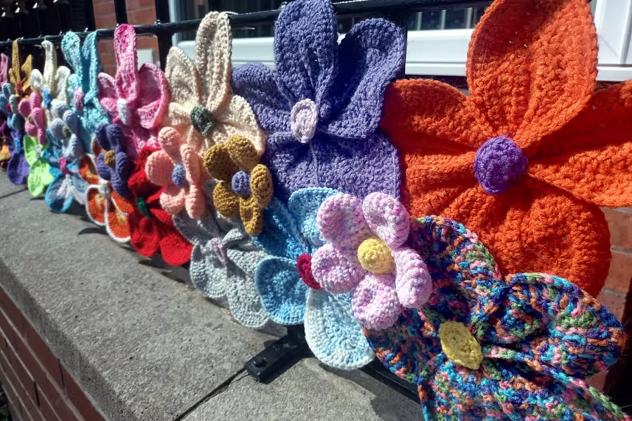 Yarn Bombing by Knit & Natter group